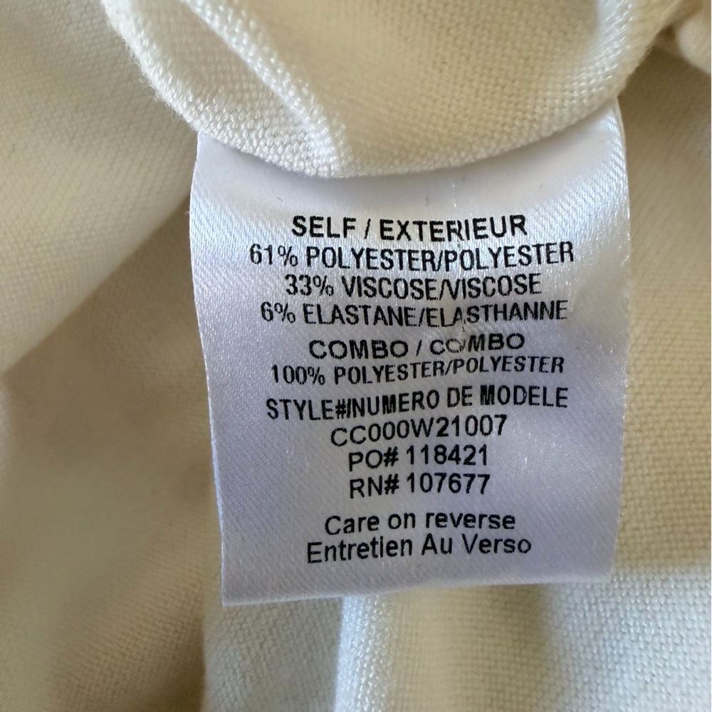 Alice + Olivia Classics Garrison Cream Long Sleeve Mock Turtleneck Top | XS - Picture 5 of 6